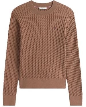 Tommy Hilfiger Cable-Knit Pullover - Brown