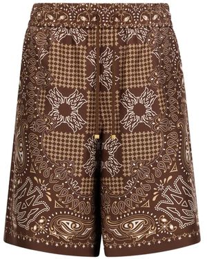 Amiri Ma Check Shorts - Brown