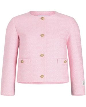 Patou Veste À Design Sans Col - Rose