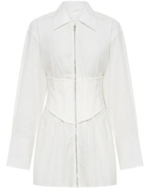 Dion Lee Corset Organic-Cotton Minidress - White