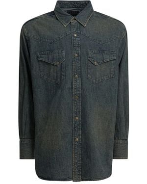 Beams Plus Chest-Pocket Cotton Shirt - Grey