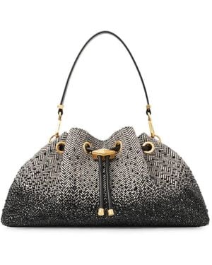 Jimmy Choo Bon Bon Crystal-Embellished Shoulder Bag - Black