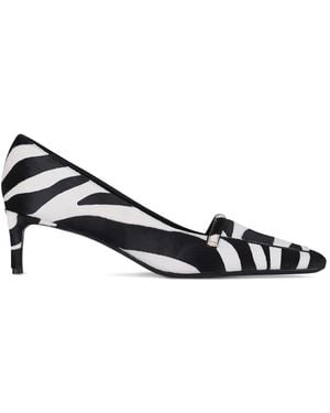 KHAITE Celia Zebra-Print Pumps - White