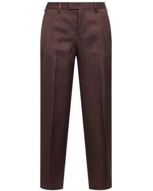 PT Torino Textured Trousers - Brown