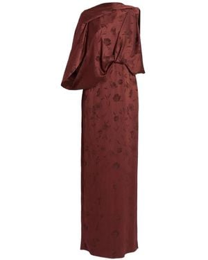 Erdem Floral-Jacquard Maxi Dress - Red