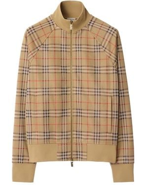 Burberry Check Track Jacket - Brown