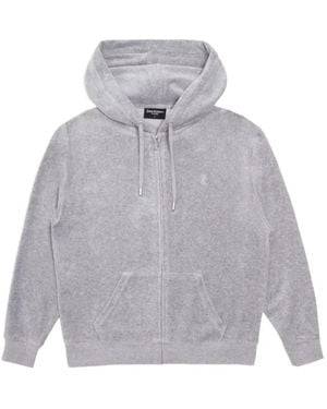 Juicy Couture Velour Oversized Hoodie - Grey