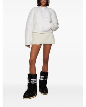 Natasha Zinko Shearling Mini Skirt - Blanc