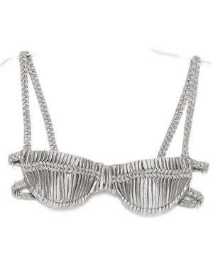 Isa Boulder Hayrose Bikini Top - White