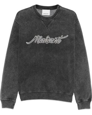 Isabel Marant Logo-Embroidered Sweatshirt - Black