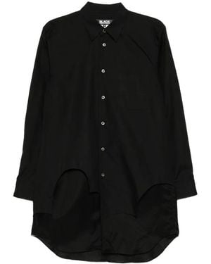 COMME DES GARÇON BLACK Hemd Im Layering-Look Mit Cut-Out - Schwarz