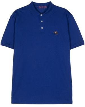 Ralph Lauren Standing Horse-Embroidered Polo Shirt - Blue