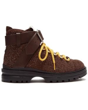 LILI CURIA Botas Kitt Con Hebilla Y Cordones - Marrón