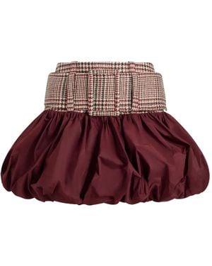 Patou Minifalda Bubble con cinturón - Rojo