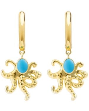 Eshvi Oorringen Met Octopus-Hanger - Metallic