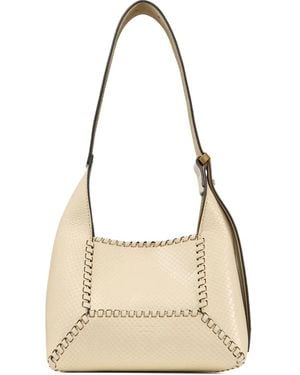 Jimmy Choo Diamond Hobo S Leather Shoulder Bag - Natur