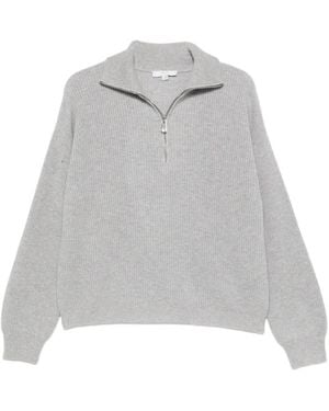 Malo Maglione Con Mezza Zip - Grigio