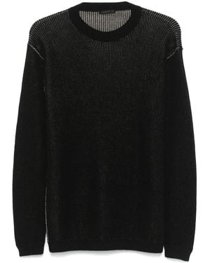 Transit Geribbelde Sweater - Zwart