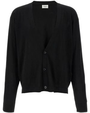 Saint Laurent Wool Cardigan - Black