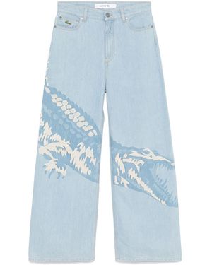 Lacoste Crocodile-Motif Jeans - Blue