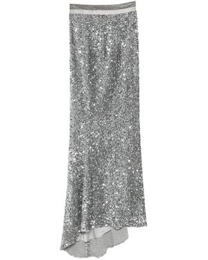 Styland Sequin-Embellished Maxi Skirt - Grey