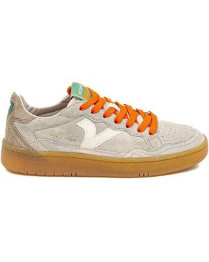 Victoria Suede Leather Trainers - Orange