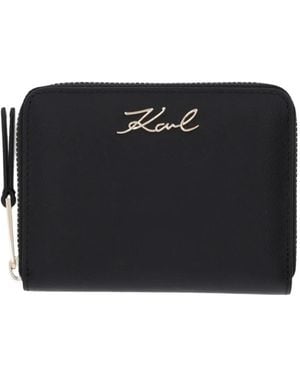 Karl Lagerfeld Logo zip wallet - Negro