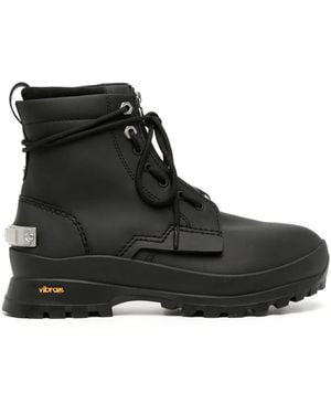 C2H4 Boson Leather Ankle Boots - Black