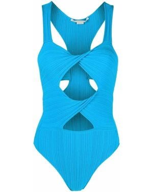 Stella McCartney Body de punto con aberturas - Azul