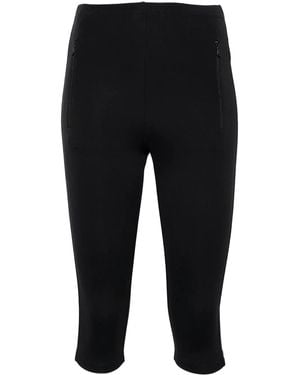 Wardrobe NYC Zip-Pocket Cropped Leggings - Black