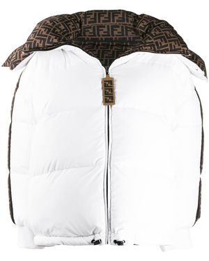 Fendi Zucca Puffer Jacket - White