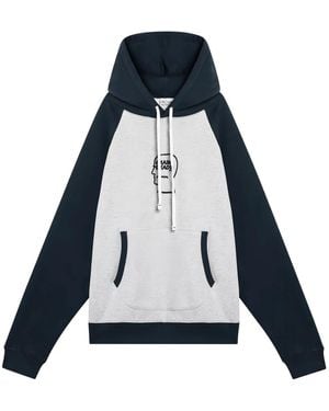Brain Dead Logo Head Fleece Hoodie - Blue