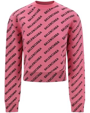 Balenciaga ジャカード セーター - ピンク