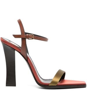Saint Laurent 110Mm Lydia Sandals - White