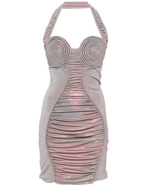 MITILIANE COUTURE Vestido Corto Con Copa En Espiral - Gris