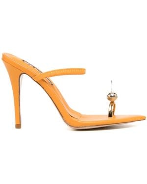 Natasha Zinko Bunny 110mm レザーサンダル - ピンク