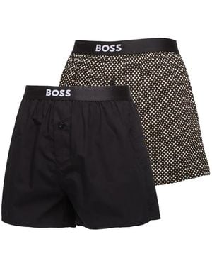 HUGO Logo-Waistband Boxers (Set Of Two) - Black
