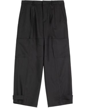 Costumein Pantalon À Design Plissé - Noir