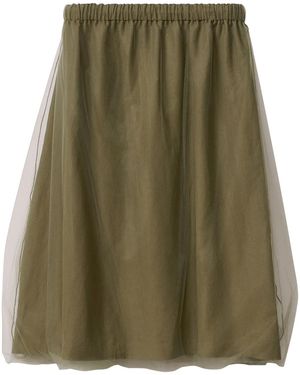 Fabiana Filippi Gonna Midi Con Strato - Verde