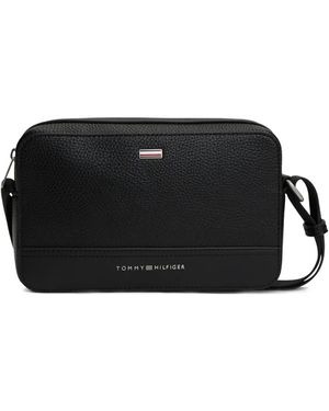 Tommy Hilfiger Logo-Plaque Shoulder Bag - Black