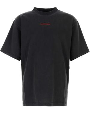 Balenciaga Cotton T-Shirt - Schwarz