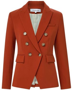 Veronica Beard Blazer Miller Dickey À Boutonnière Croisée - Red