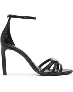 Zadig & Voltaire Amee Wing Court Leren Sandalen - Zwart