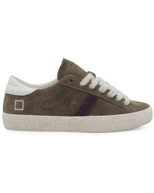 Date Hill Low Suede Contrast-Stripe Sneakers - Brown