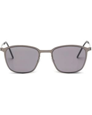 Lindberg Strip Rectangle-Frame Sunglasses - Grey