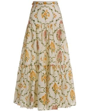 Agua Bendita Anis Cordillera Maxi Skirt - White