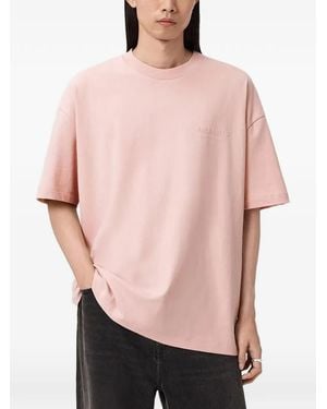 AllSaints Xander Oversized Cotton T-Shirt - Pink
