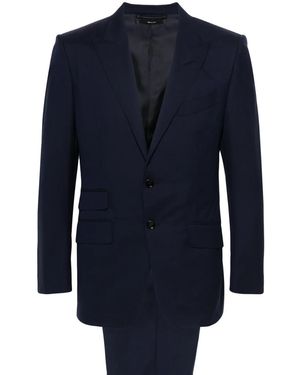 Tom Ford Single-Breasted Wool Suit - Blue