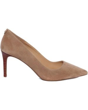 MICHAEL Michael Kors Alina Suede Pointed-Toe Pumps - Brown