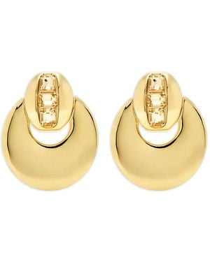 Saint Laurent Crystal-Embellished Earrings - Metallic